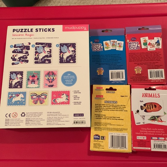 🦄Unicorn Magic Puzzle Sticks and flash cards variety Disney Pooh Fisher Price - Picture 2 of 3